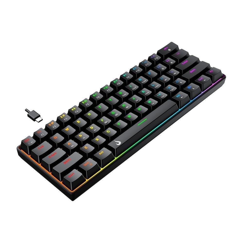 Imagem 2 de 4 do produto Teclado Mecânico Gamer Rise Mode Gm1 RGB Switch Outemu Blue Preto - Rm-tcm-gm1-bblue