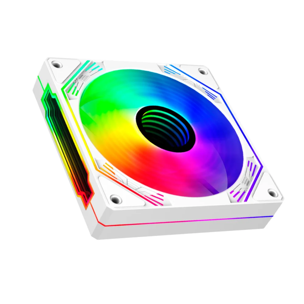 Imagem 2 de 3 do produto Cooler Fan Hayom Fc1309 120mm 5v E 12v 12x12cm Branco - Fc1309