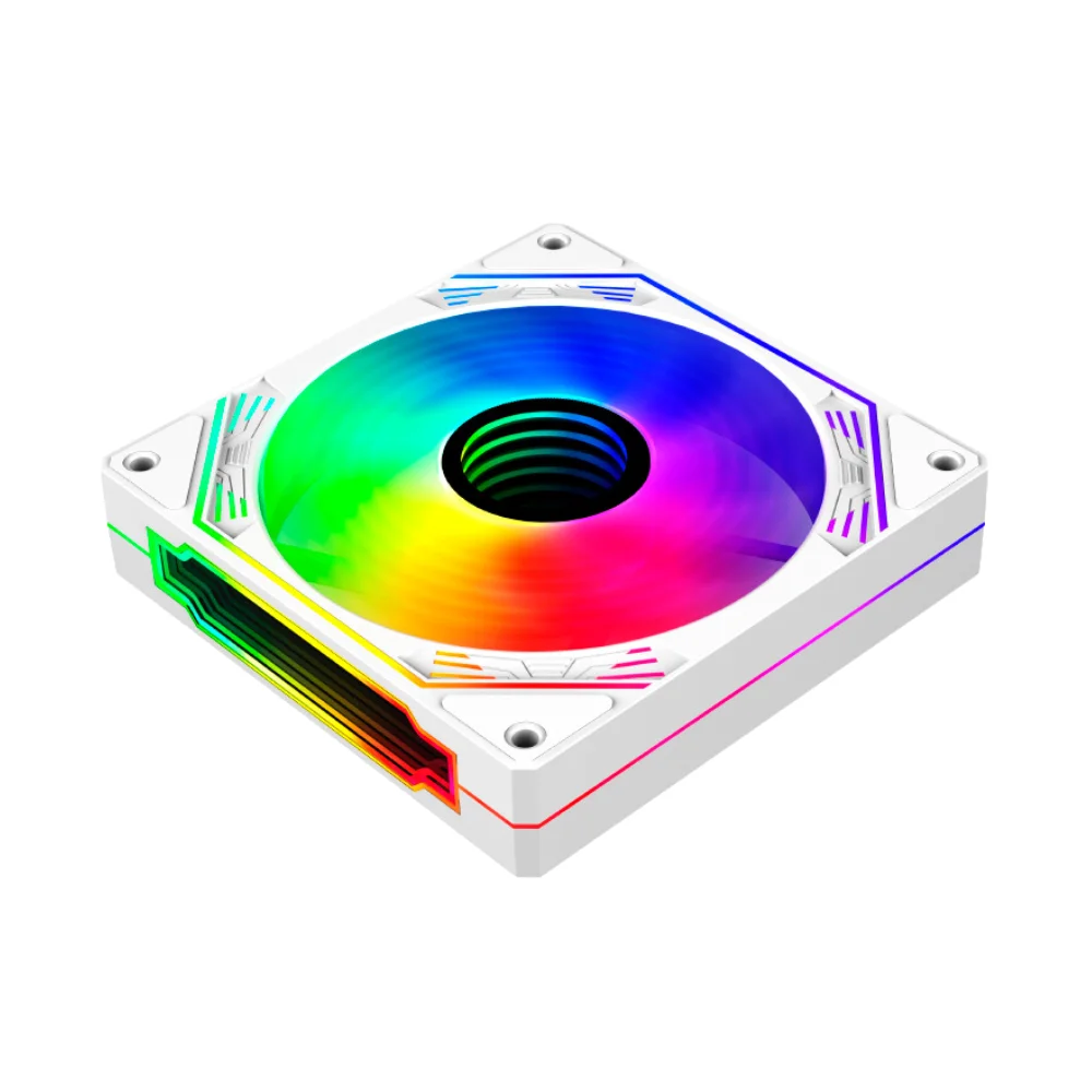 Imagem 3 de 3 do produto Cooler Fan Hayom Fc1309 120mm 5v E 12v 12x12cm Branco - Fc1309