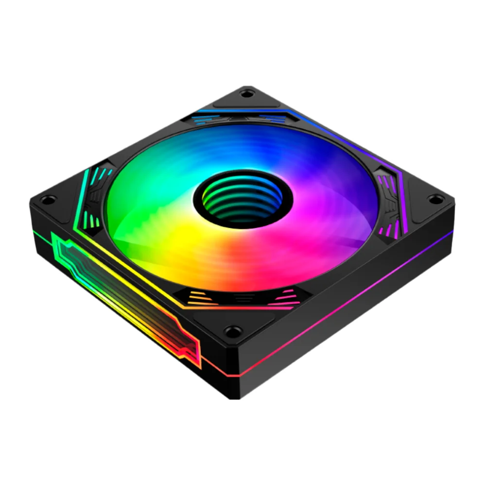 Cooler Fan Hayom Fc1308 120mm 5v E 12v 12x12cm Preto - Fc1308 6