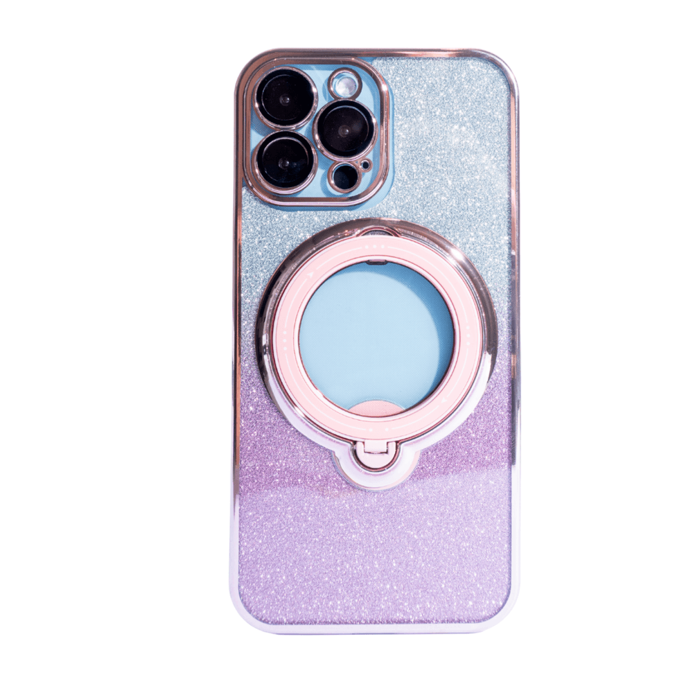 Imagem 1 de 1 do produto Capa Com Suporte Giratório Magsafe Compatível Com Iphone Cor:rosa;modelo:14 Pro