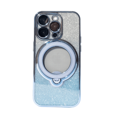 Capa Com Suporte Giratório Magsafe Compatível Com Iphone Cor:azul;modelo:14 Promax