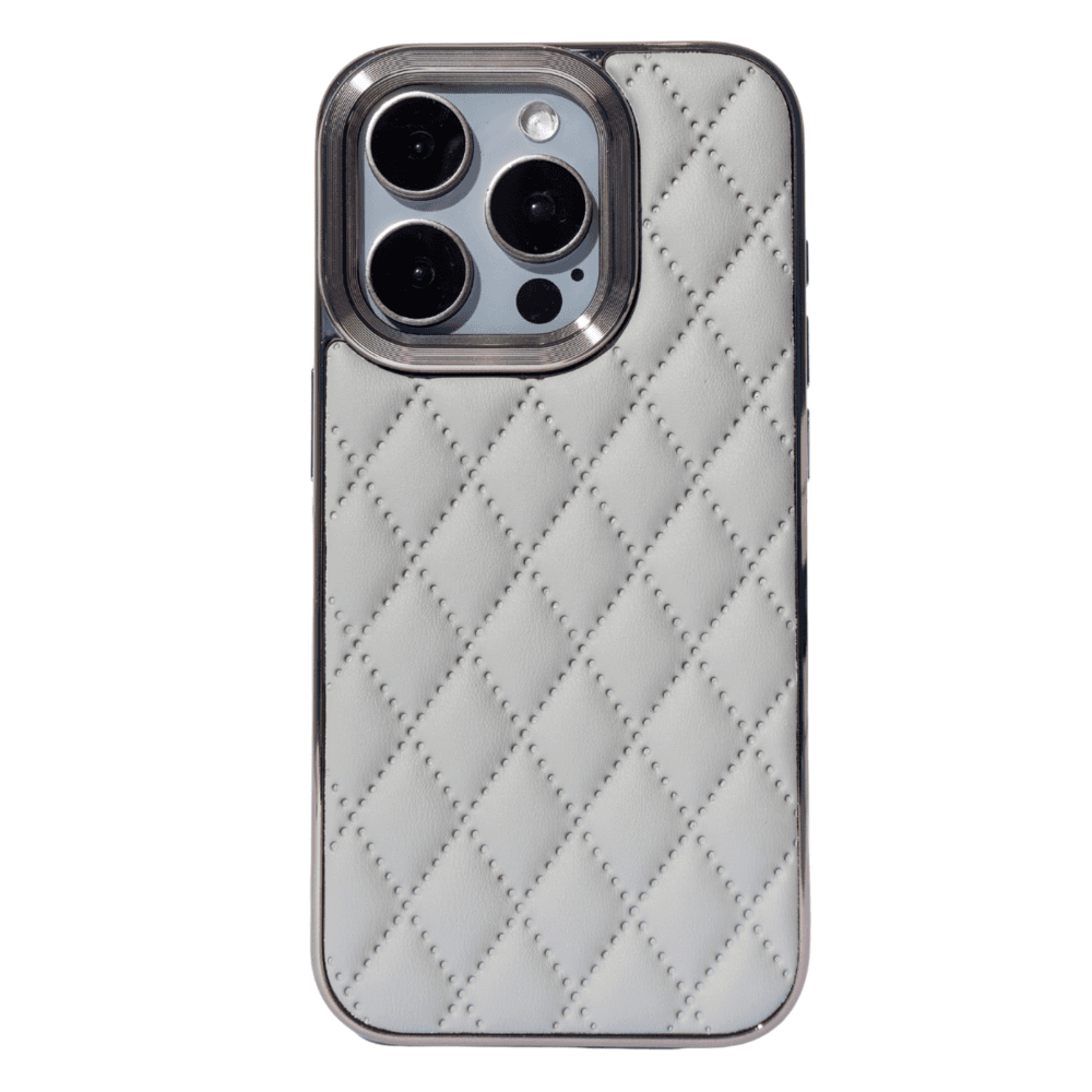 Imagem 1 de 1 do produto Capa De Couro Com Moldura De Metal Compatível Com Iphone Cor:ouro Titânio;modelo:15 Promax