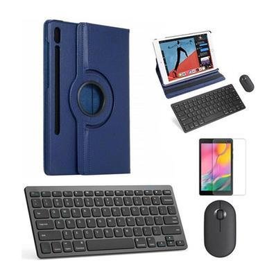 Capa 360 Azul Tecl/mou/pe Preto P/galaxy Tab S7 Fe T735 12,4