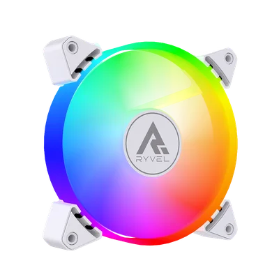 Cooler Fan Ryvel 120mm ARGB 5v Snowy Branco.
