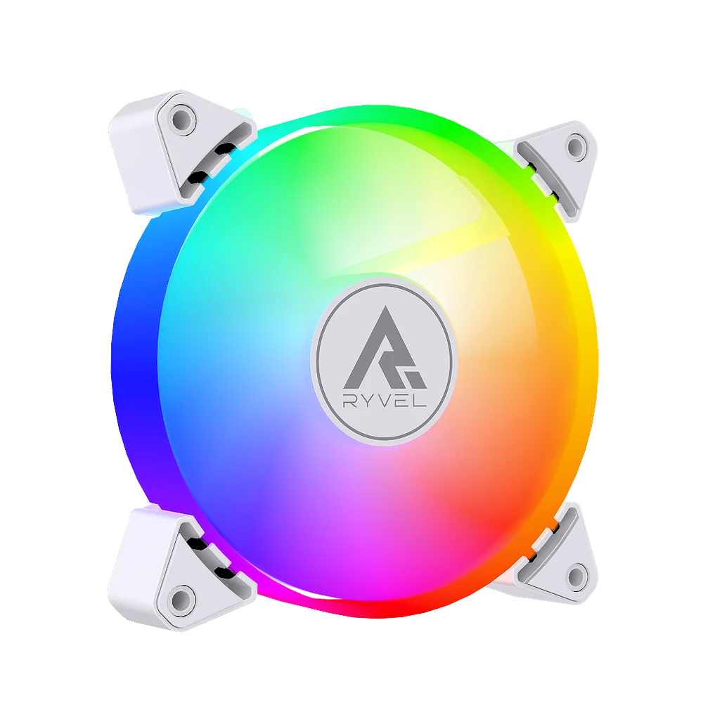 Cooler Fan Ryvel 120mm ARGB 5v Snowy Branco. 4