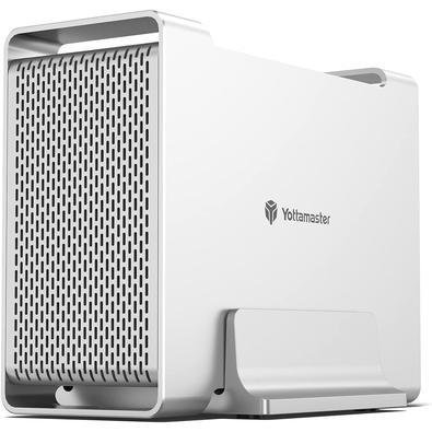 Case Gaveta USB-C 3.1 10GBps Para 2 HDs Externo 3.5" Raid 0 E 1