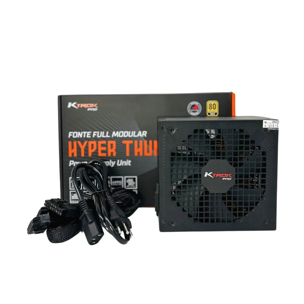 Fonte Gamer Ktrok Hyper Thunder 1200w Full Modular Gold Atx 3.1