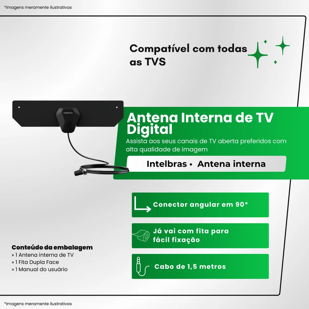Imagem 4 de 5 do produto Antena Interna De Tv Uhf / Hdtv Ai 1115 Intelbras