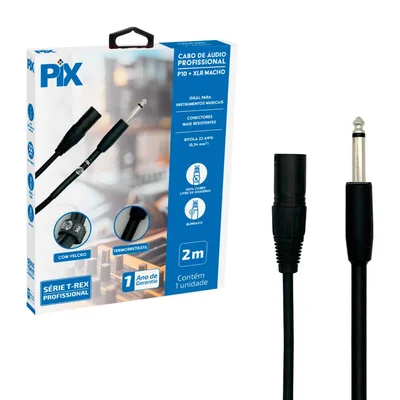Cabo P10 Mono Para Xlr Macho 2 Metros Profissional