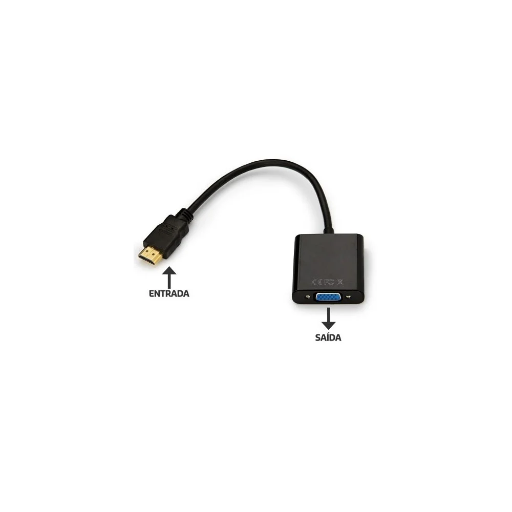 Imagem 3 de 3 do produto Conversor Video HDMI M / Vga F C/ Audio Oem