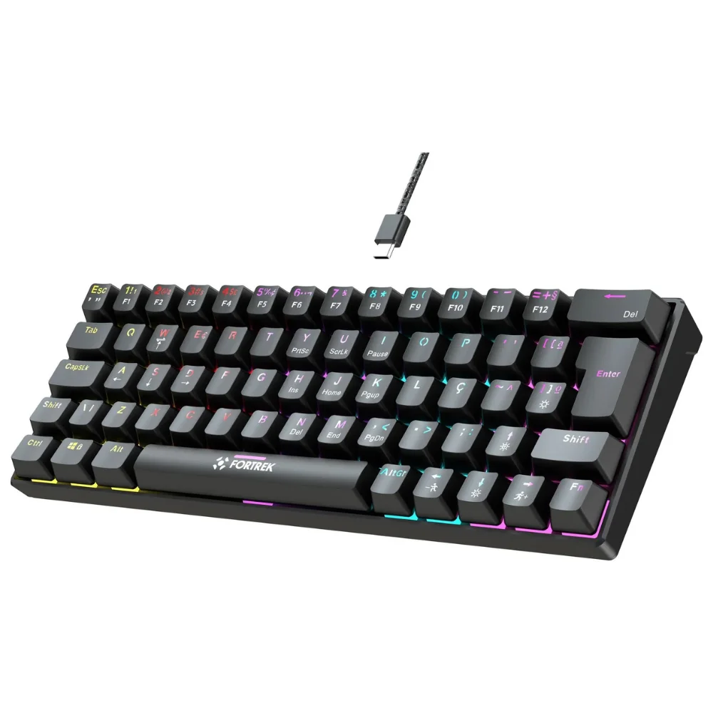 Imagem 2 de 5 do produto Teclado Gamer Mecânico Fortrek Gravity 65 Compact Preto