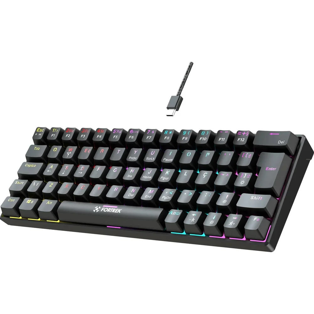 Imagem 3 de 5 do produto Teclado Gamer Mecânico Fortrek Gravity 65 Compact Preto