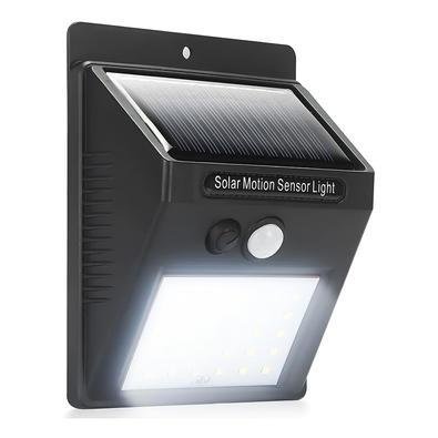 Luminária Energia Solar Recarregável 30 LEDs Com Sensor Cor:preto
