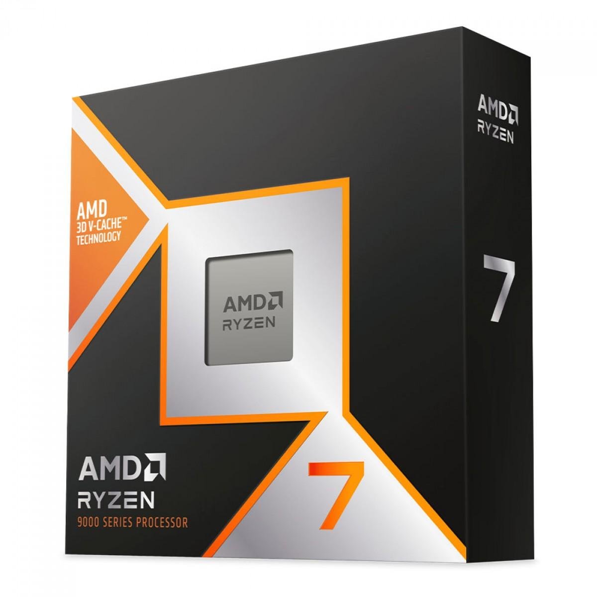 Processador Amd Ryzen 7 9800x3d, 4.7ghz (5.2ghz Turbo), 8-cores 16-threads, Am5, Sem Cooler, 100-100001084wof