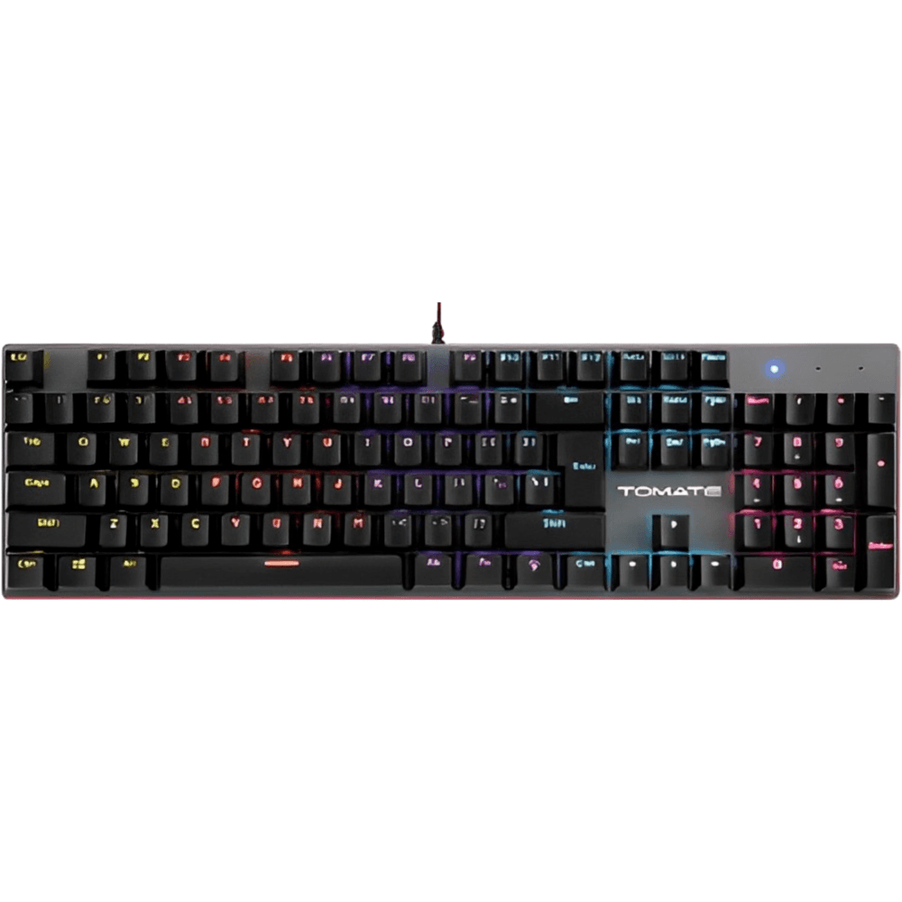 Teclado Mecânico RGB Com Fio Vermelho Tomate