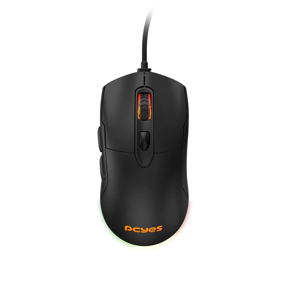 Mouse Gamer PCyes Malus Black Vulcan -12400 Dpi-RGB-6 Botões Mouse Gamer PCyes Malus Black Vulcan -12400 Dpi-RGB-6 Botões