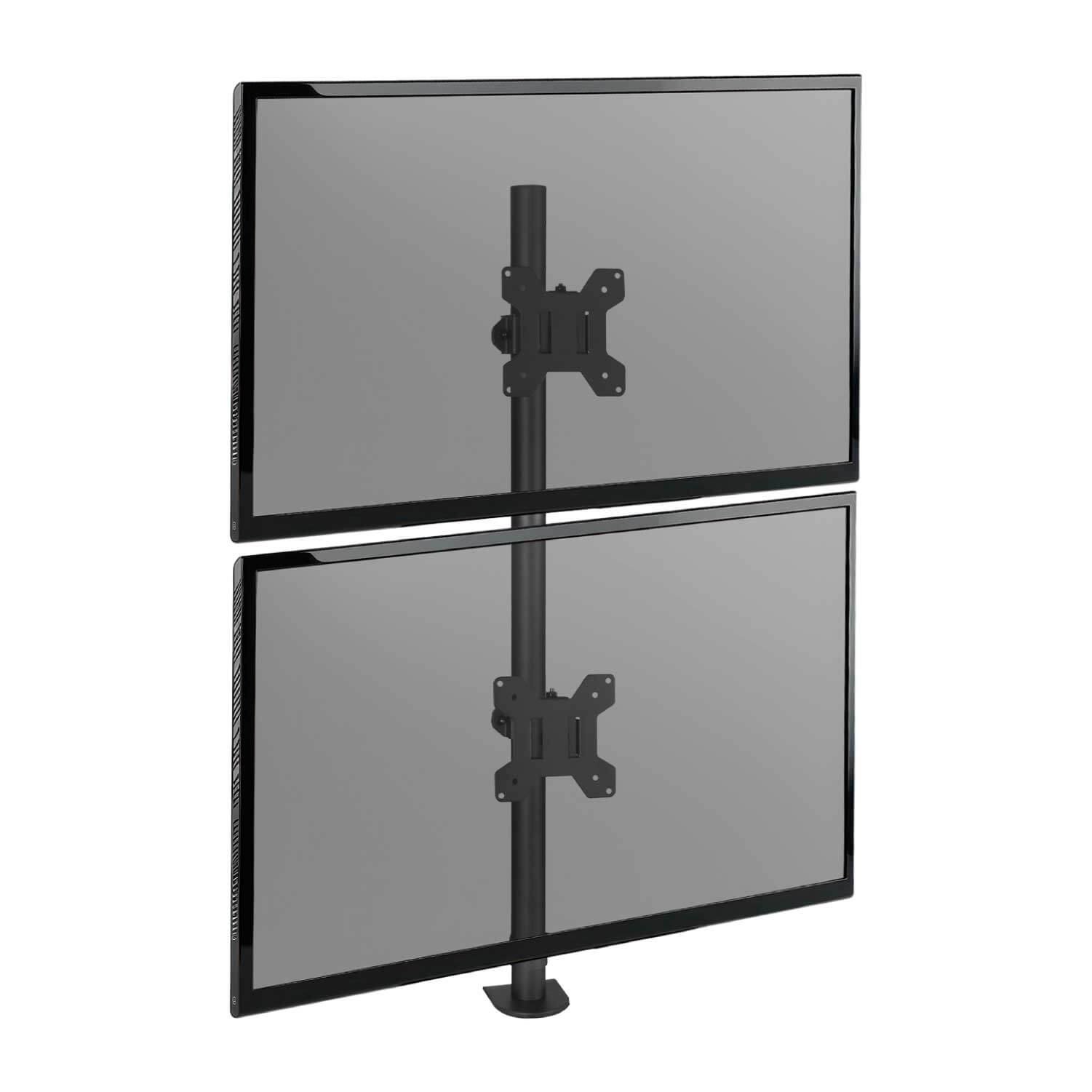 Suporte Ajustável Para 2 Monitores Com Morsa De 10" Até 32"