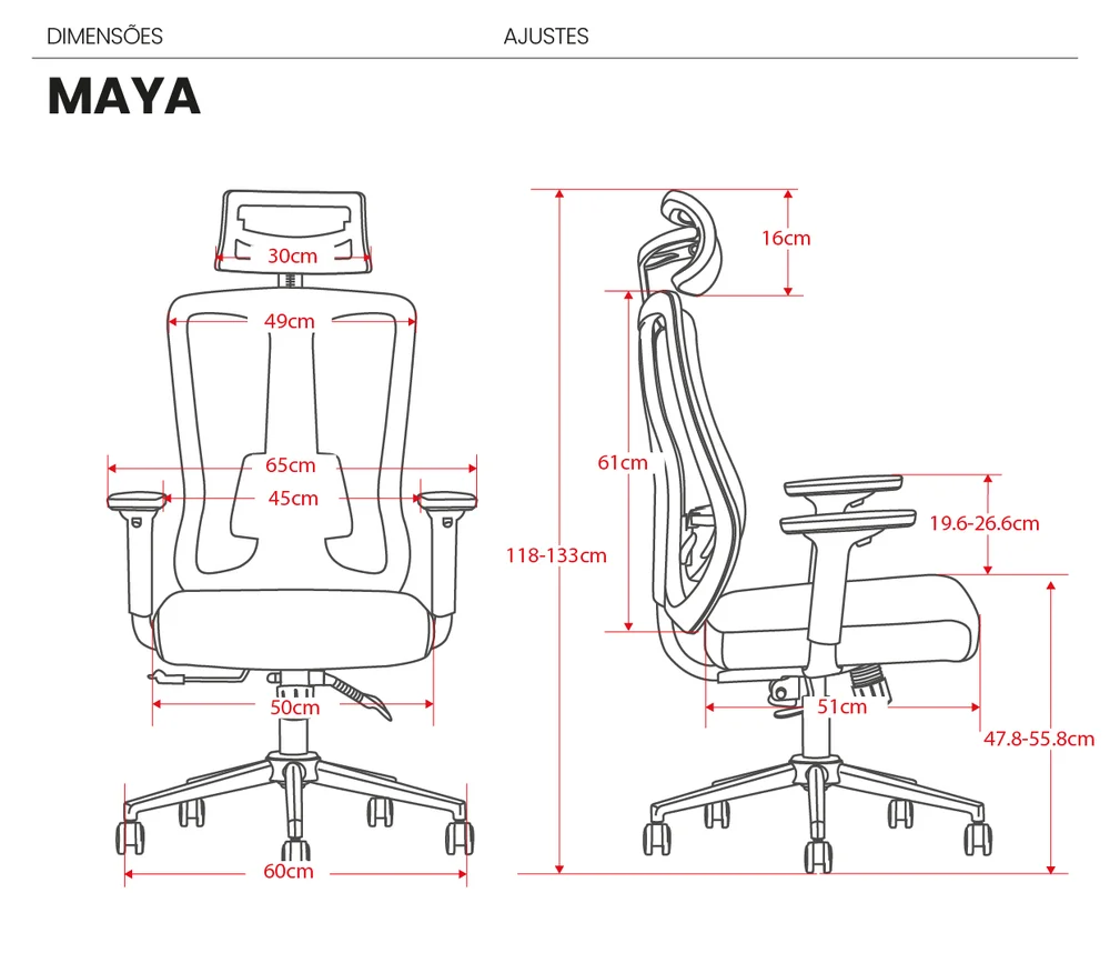 Cadeira Office Maya Dt3 11732-4 Até 120kg Descanso De Braço 2d Cilindro Classe 4 Preto U Unica Unica Cadeira Office Maya Dt3 11732-4 Até 120kg Descanso De Braço 2d Cilindro Classe 4 Preto U Unica Unica