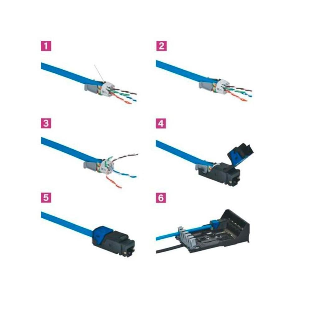 Imagem 2 de 3 do produto Conector Fêmea Cat5e Rj45 X6 Hd Utp 33753 Legrand