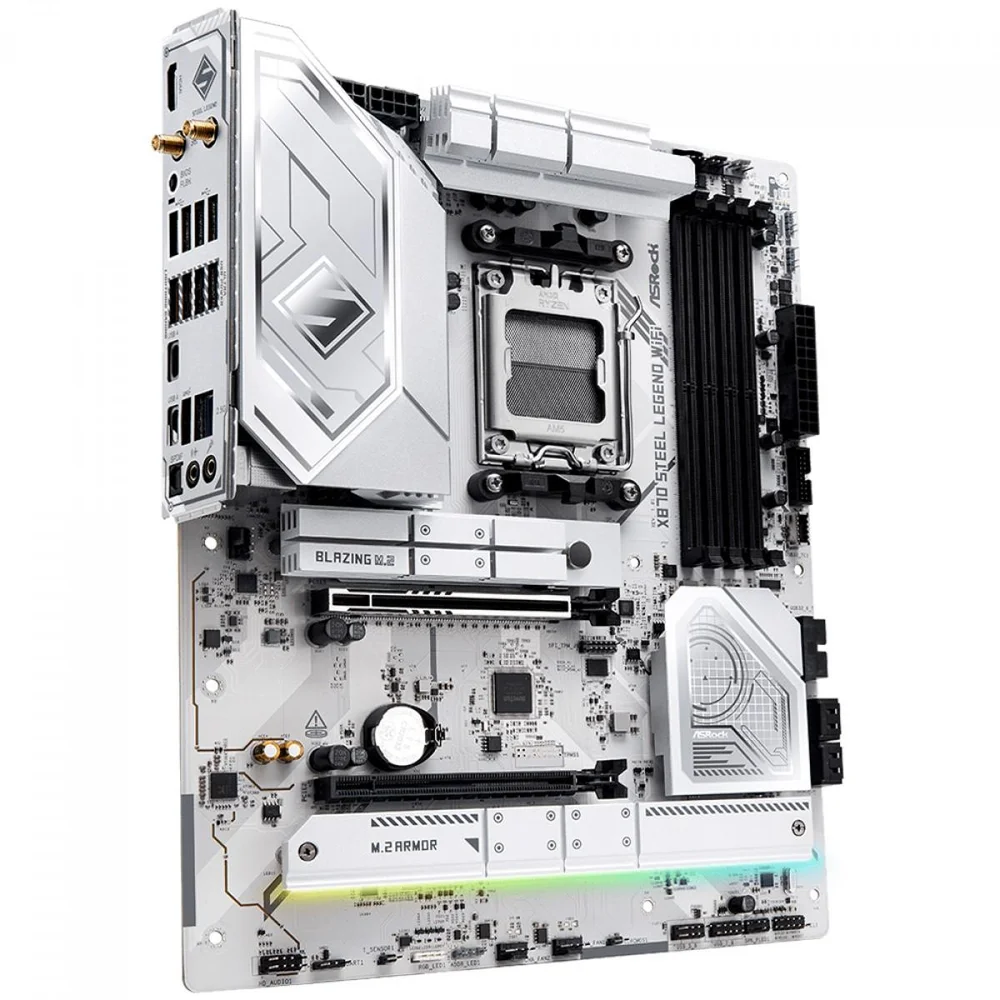 Imagem 4 de 5 do produto Placa Mãe Asrock X870 Steel Legend Wifi, Chipset X870, Amd Am5, Atx, Ddr5