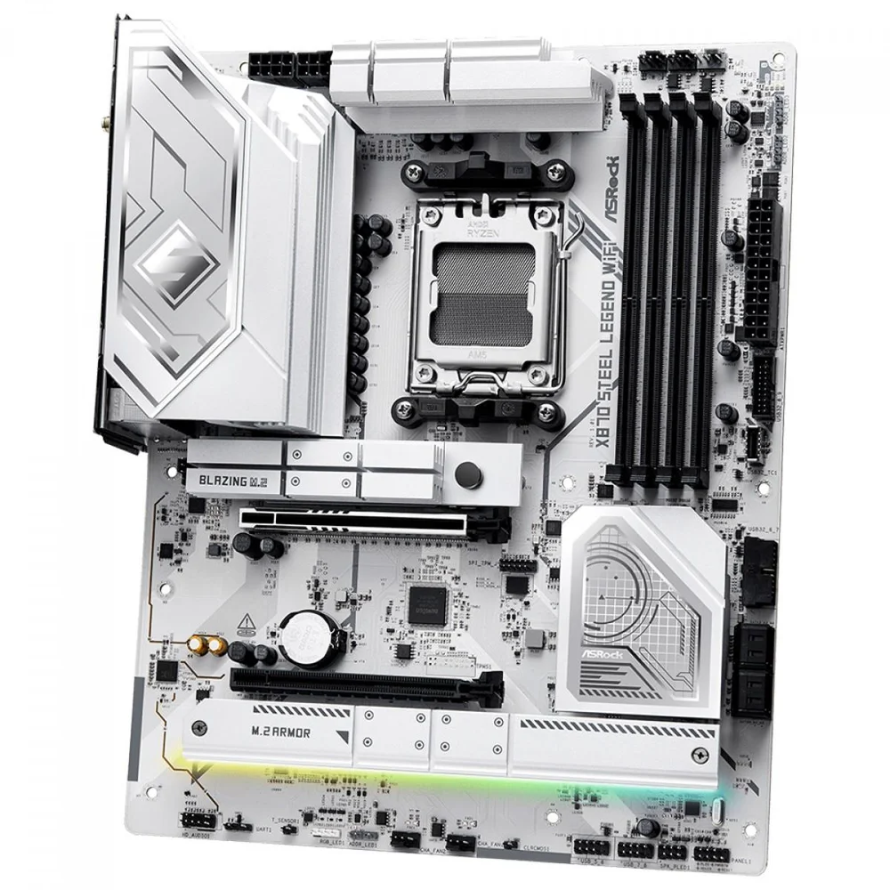 Imagem 5 de 5 do produto Placa Mãe Asrock X870 Steel Legend Wifi, Chipset X870, Amd Am5, Atx, Ddr5