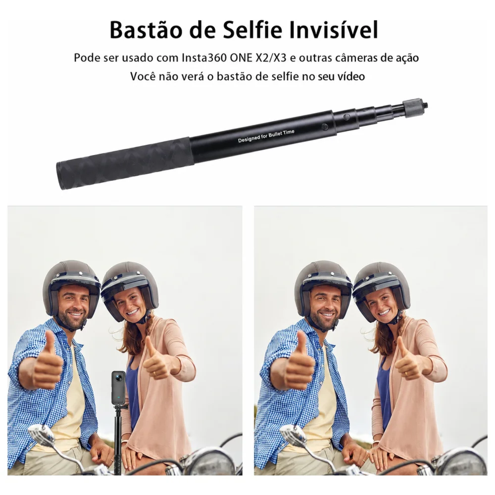 Imagem 5 de 5 do produto Suporte de Guidão com Bastão Extensor para Câmeras Insta360 GoPro DJI Akaso - FUNPro