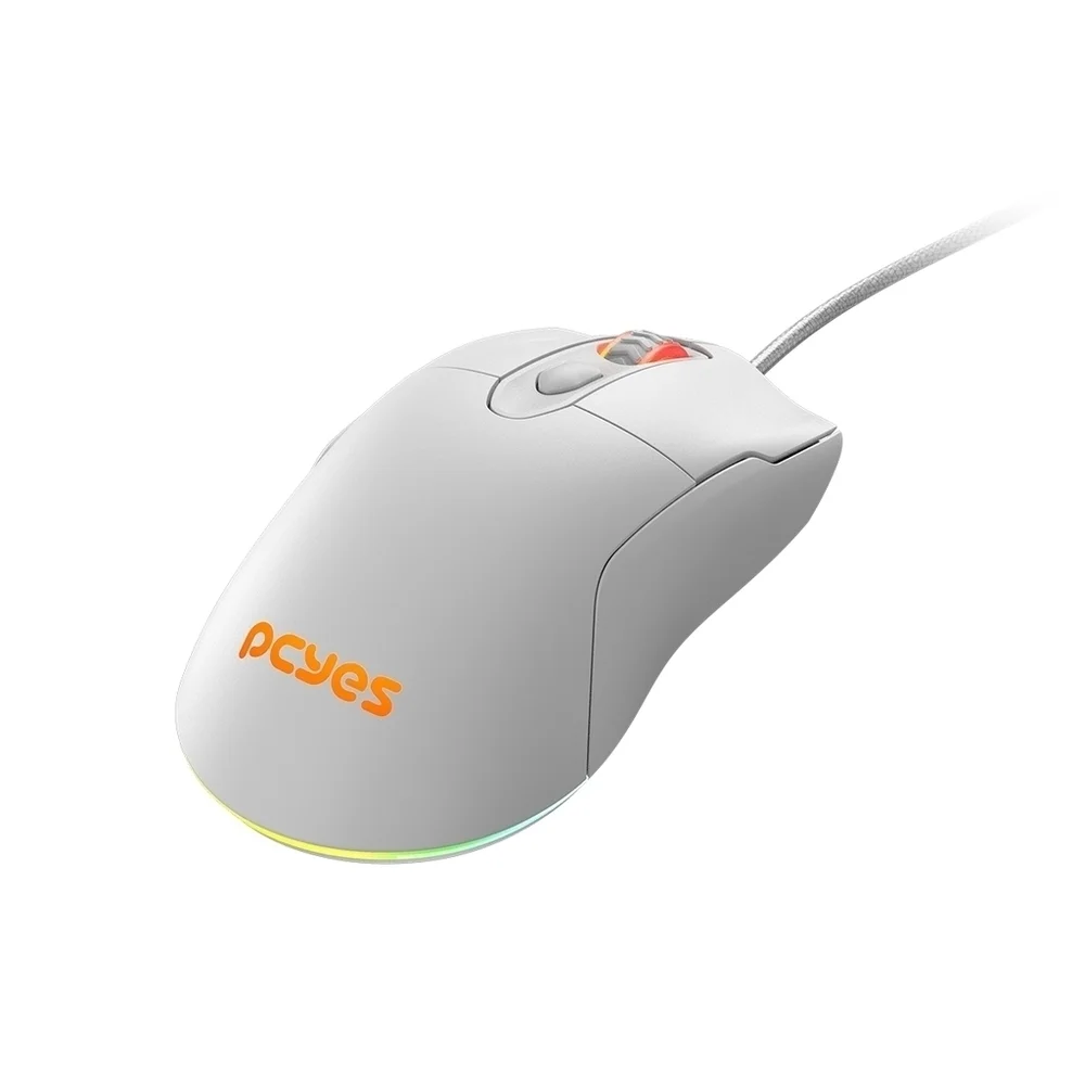 Imagem 2 de 5 do produto Mouse Gamer PCyes Malus White Ghost - 12400 Dpi - RGB - 6 Botões
