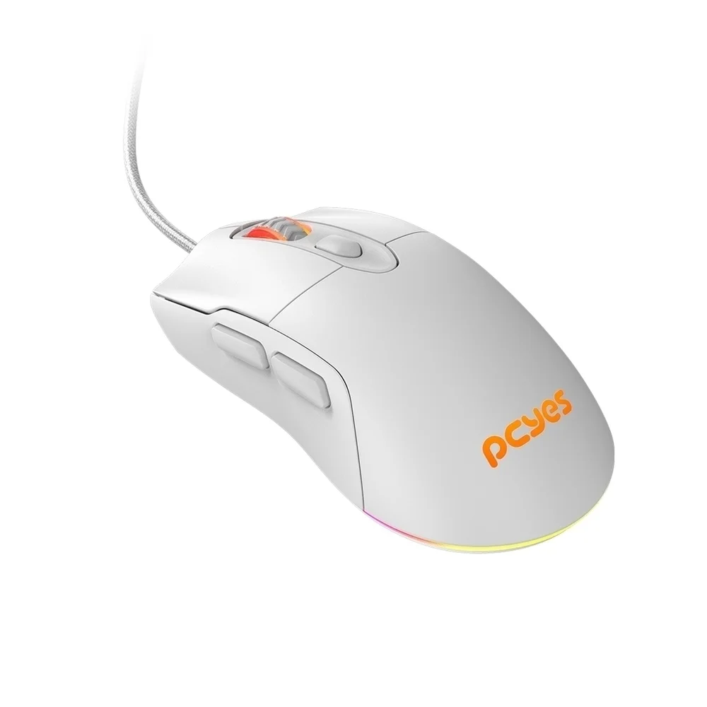 Imagem 3 de 5 do produto Mouse Gamer PCyes Malus White Ghost - 12400 Dpi - RGB - 6 Botões