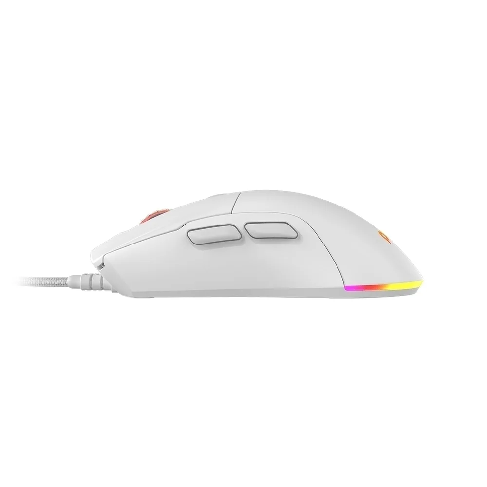 Imagem 4 de 5 do produto Mouse Gamer PCyes Malus White Ghost - 12400 Dpi - RGB - 6 Botões