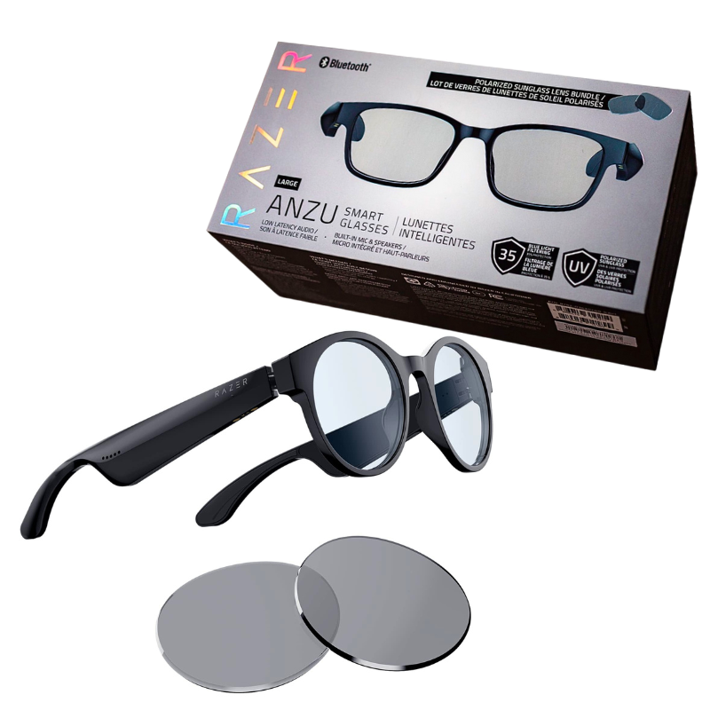 Óculos Gamer Razer Anzu Smart Glasses Bluelight E Sunglass Rz82-03630800-r3u1