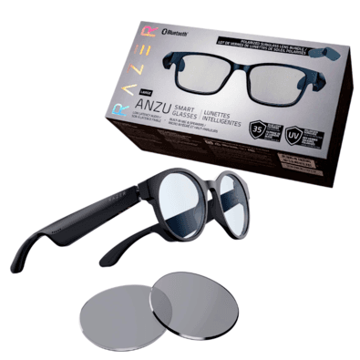 Óculos Gamer Razer Anzu Smart Glasses Bluelight E Sunglass Rz82-03630800-r3u1