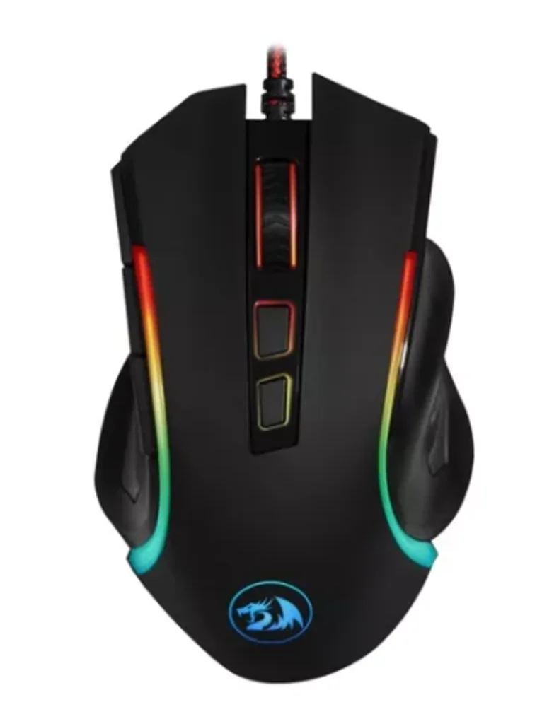 Imagem 1 de 3 do produto Mouse Gamer com Fio Redragon Griffin M607 Usb 7200dpi Óptico Led Rgb Cor Preto