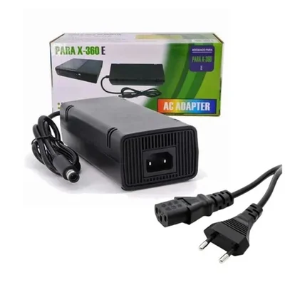 Fonte De Alimentação Ac Bivolt Compativel Com XBOX 360 Super Slim 1 Pino + Cabo De Energia