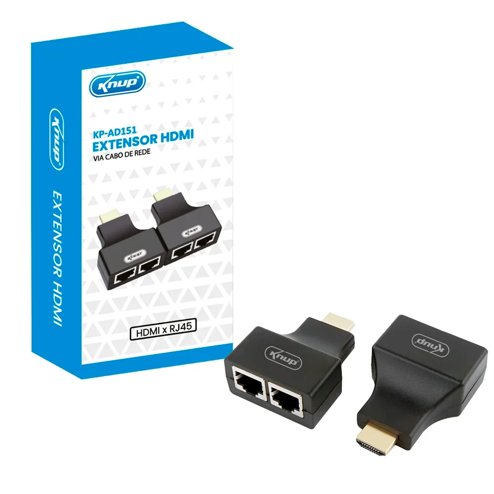 Imagem 4 de 5 do produto Extensor HDMI Via Cabo De Rede Rj45 Até 30 Metros Kp-ad100 Knup