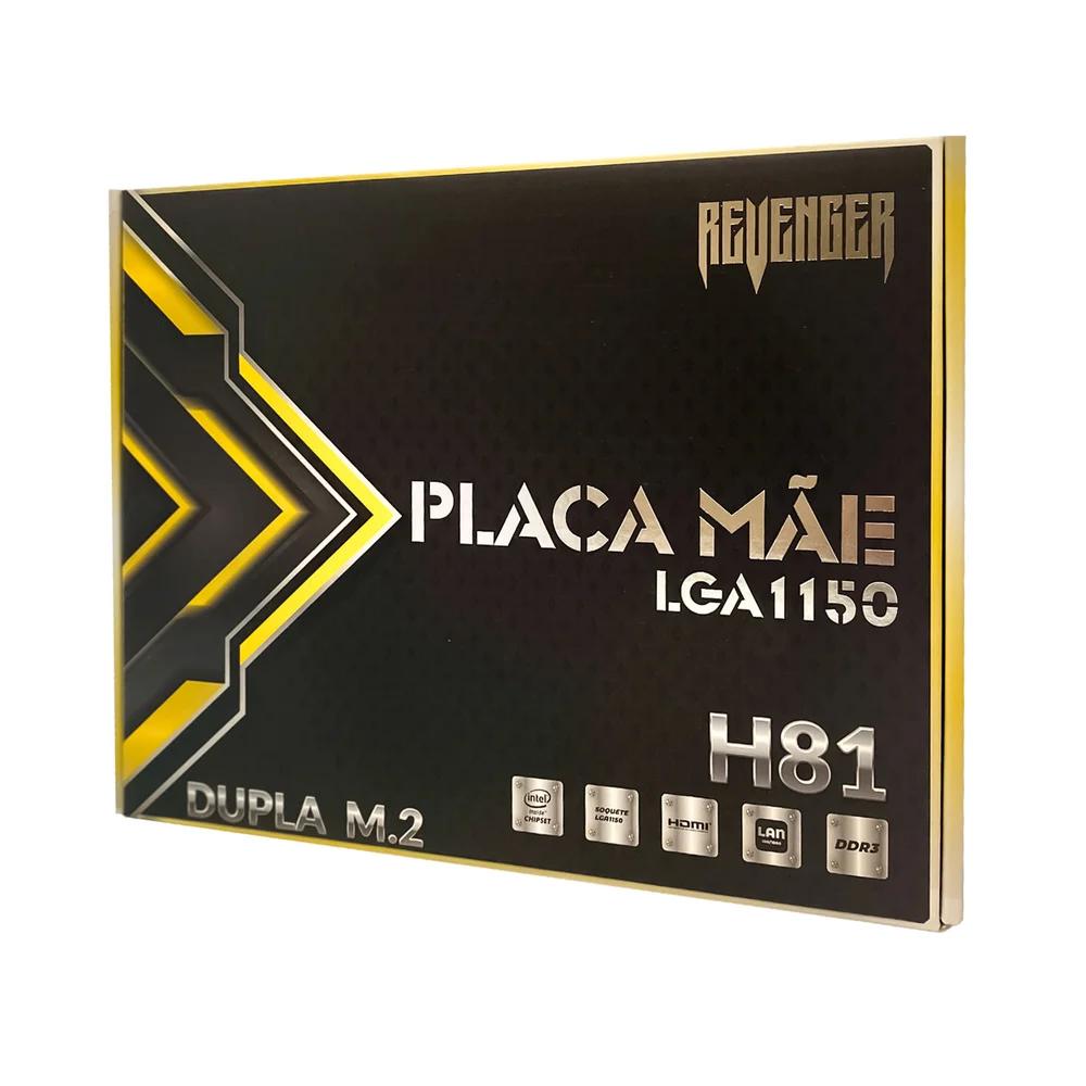 Placa Mae 1150p Revenger G-h81 Pro M.2 Lan Giga Vga HDMI Ddr3