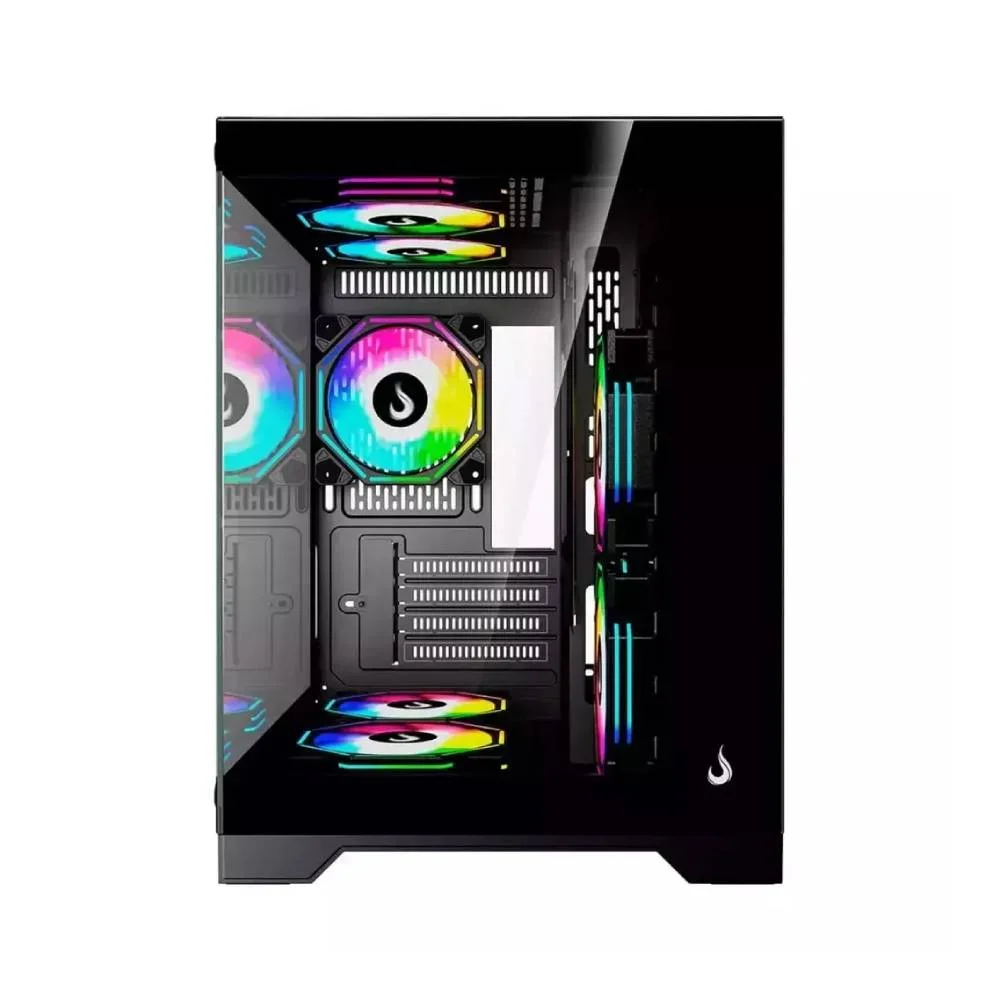 Imagem 5 de 5 do produto Gabinete Gamer Rise Mode Galaxy Glass M Mini, M-ATX, Lateral e Frontal em Vidro Temperado, Sem FANs, Preto - RM-GA-GGMN-FB