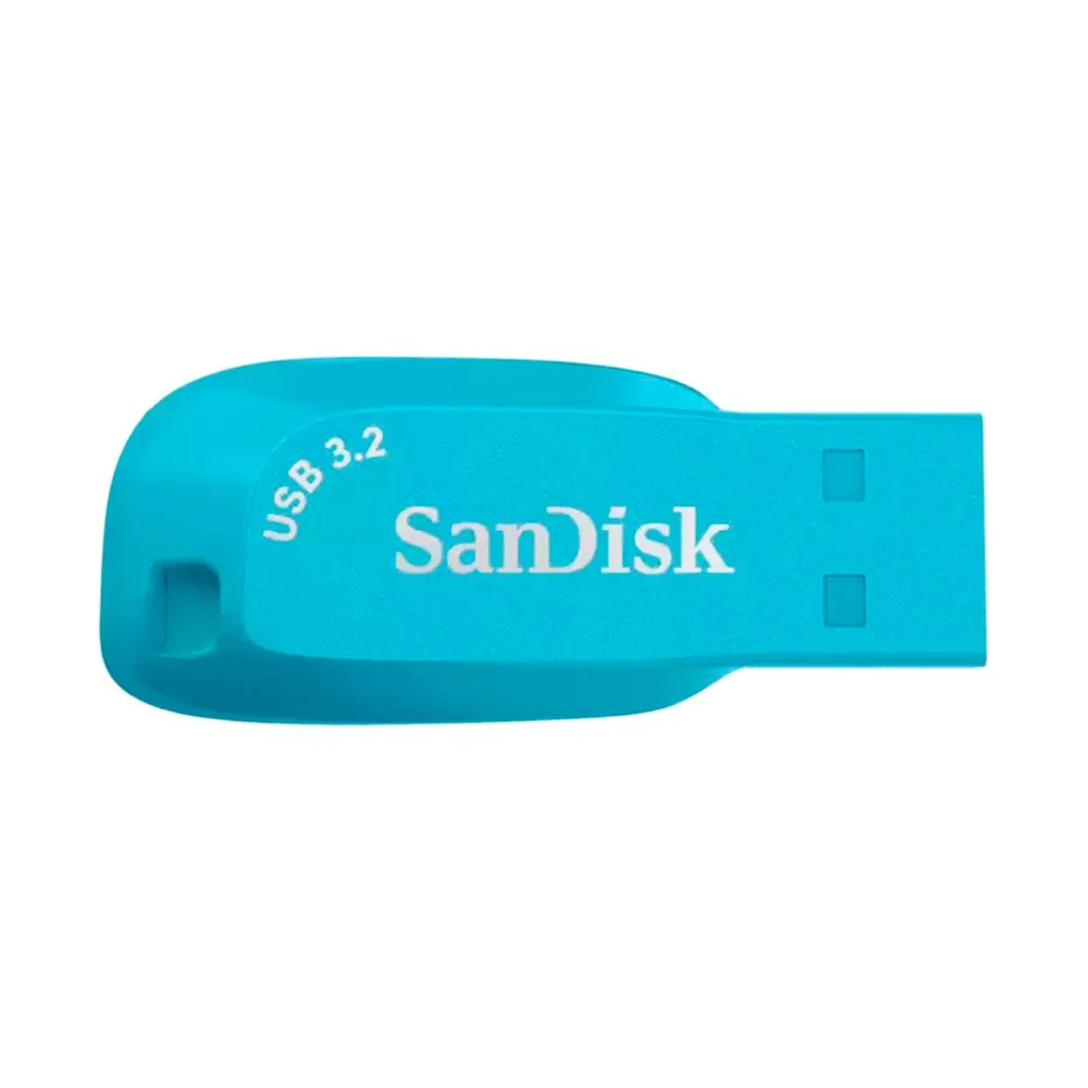 Imagem 4 de 5 do produto Pen Drive  Usb Sandisk 3.2 Ultra Shift 64 Gb, Azul Turquesa Sdcz410064gg46bb