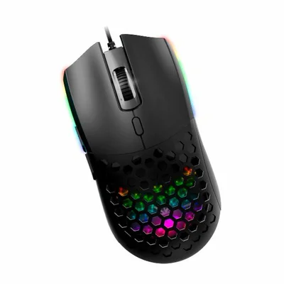 Mouse Com Fio Gamer K-mex Multiverso M136 Preto Com RGB