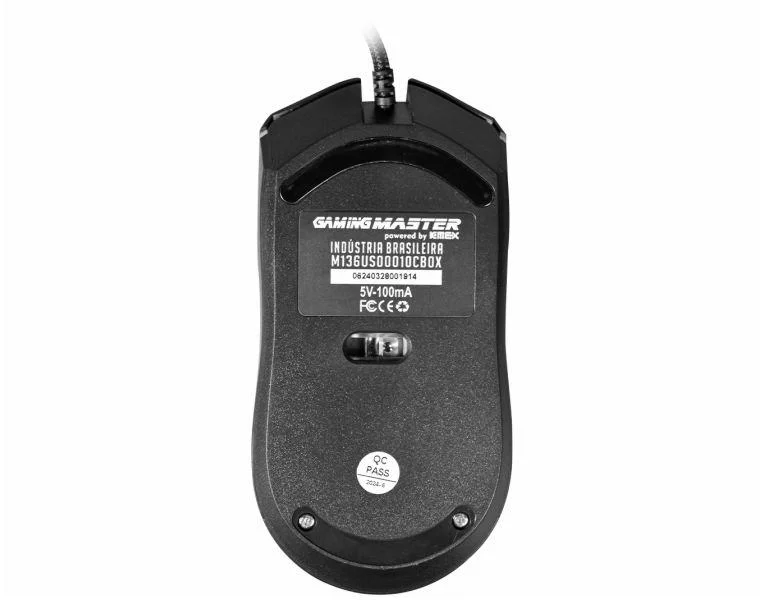 Imagem 2 de 5 do produto Mouse Com Fio Gamer K-mex Multiverso M136 Preto Com RGB