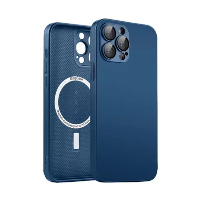 Capa Capinha Case Super Premium Vidro Glass Proteção De Câmera Compatível Iphone 13 Pro Max - Azul Pacífico