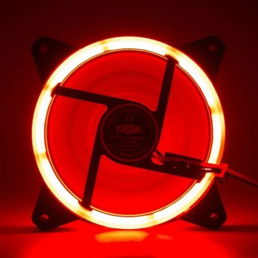 Cooler Dupla Face Gabinete 120mm LED Dex - Dx-12d  Vermelho 6
