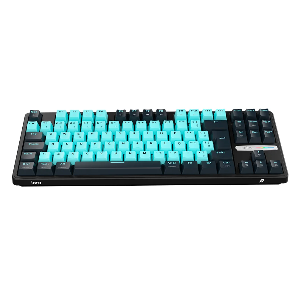 Imagem 5 de 5 do produto Teclado Gamer Mecanico Aplus Iara Aqua, TKL, Switch Red HUANO, Hotswap, RGB, Gasket Mount, Anti-Ghosting e ABNT - AK400A