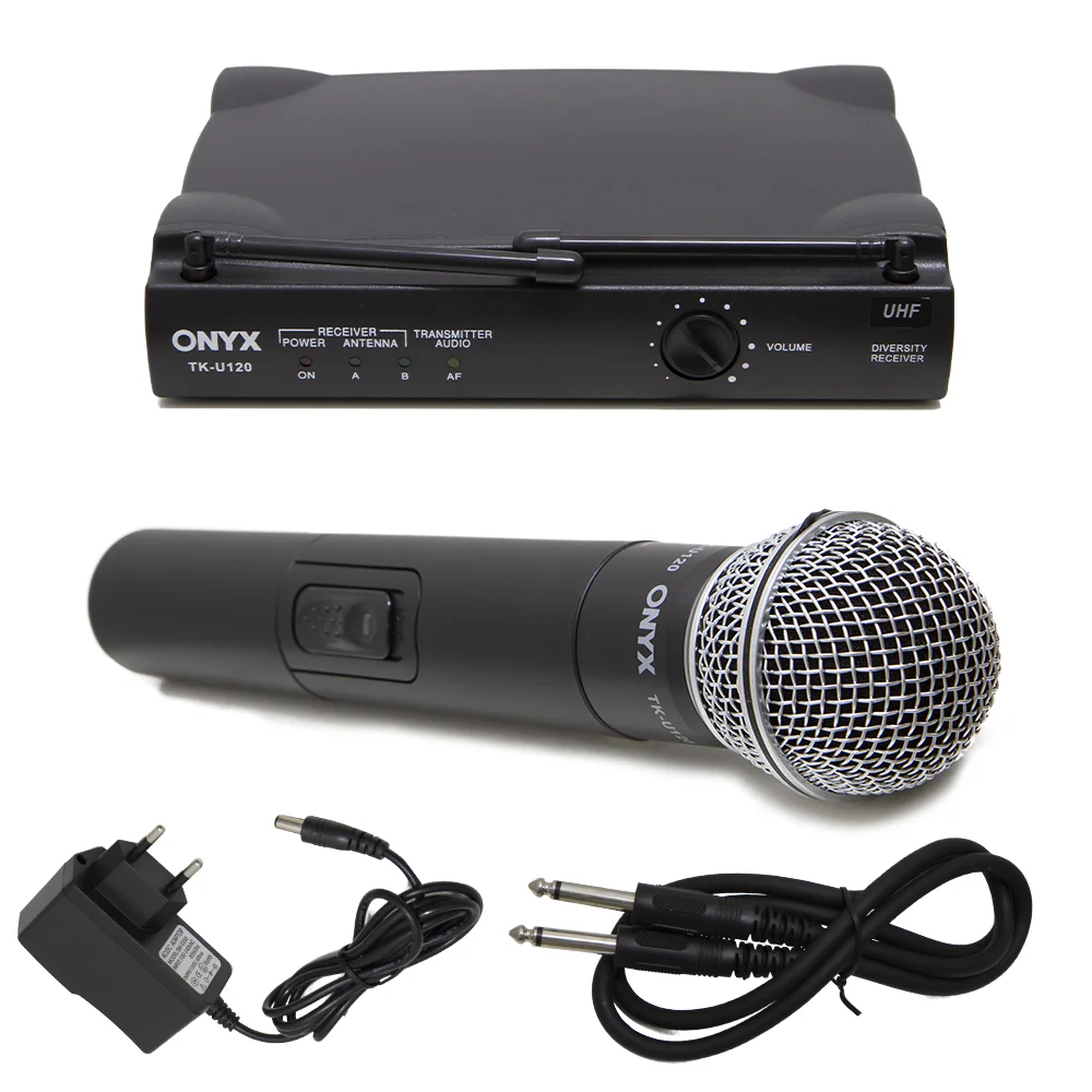 Imagem 3 de 5 do produto Kit Microfone Sem Fio Tk U120 Uhf Com Suporte B18a E Espuma Onyx