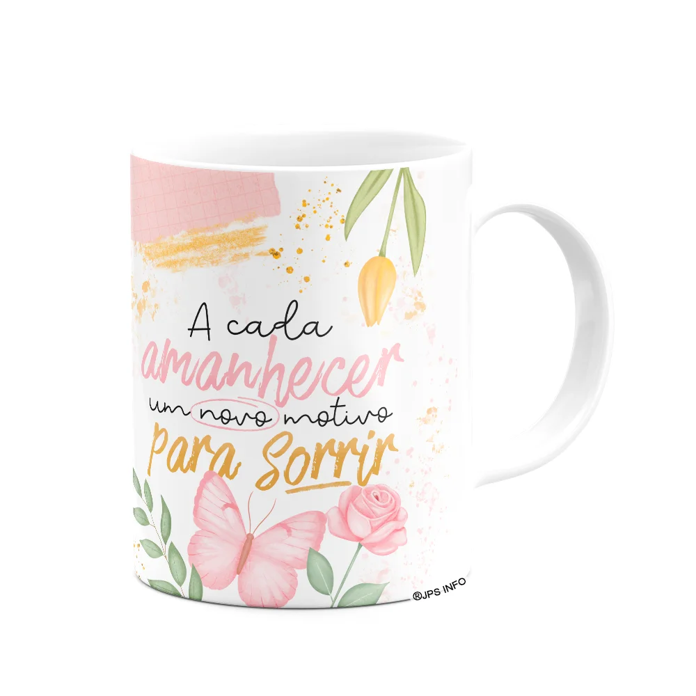 Imagem 3 de 3 do produto Caneca Motivação - A Cada Amanhecer, Um Motivo Para Sorrir