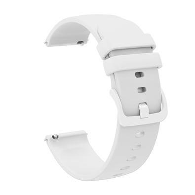 Pulseira De Silicone Para Smartwatch Encaixe Universal 20mm Cor:branca