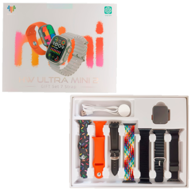 Smartwatch Hw Ultra Mini 2 Serie 9 Chat Gpt 41mm 7 Pulseiras Cor:preto