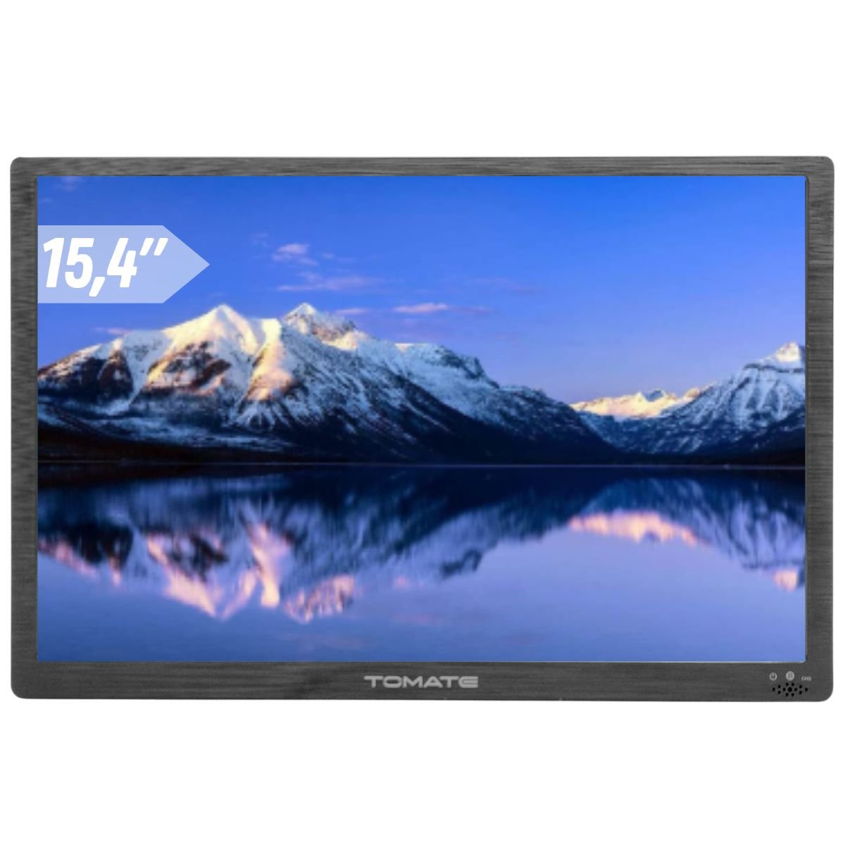 Monitor TV Digital Portátil 15.4" Tela LED TFT, Conexões USB AV IN, Canais Digitais VHF UHF