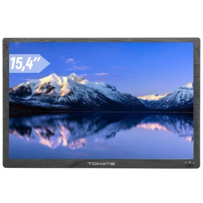 Monitor TV Digital Portátil 15.4" Tela LED TFT, Conexões USB AV IN, Canais Digitais VHF UHF
