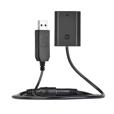 Adaptador Dummy Bateria Np-fz100 Com Cabo Usb Inteligente Para Power Bank (bivolt)
